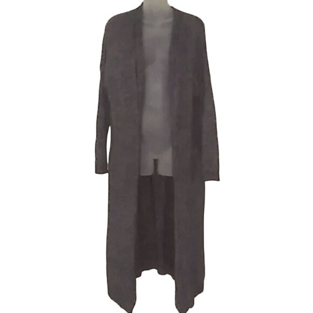 Urban Outfitters Silence + Noise Gray Blue Heathered Open Long Cardigan